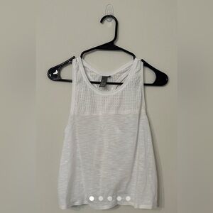 Cropped Sweaty Betty White workout Tank